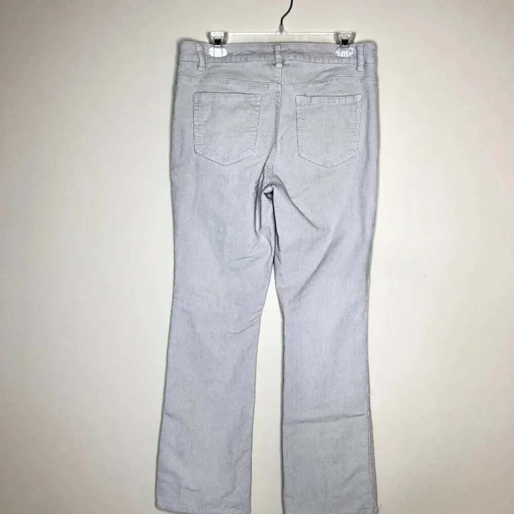 Jones of New York Corduroy Straight Leg 5 Pocket Cream Color Jeans, Size 12 - Picture 3 of 8